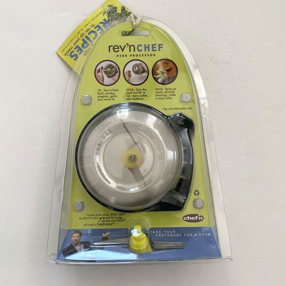 Chef'n Rev'n Herb Food Processor Pull Cord Spin Manual Chopper NEW - Picture 3 of 5
